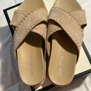 J/SLIDES Sand Suede Boo